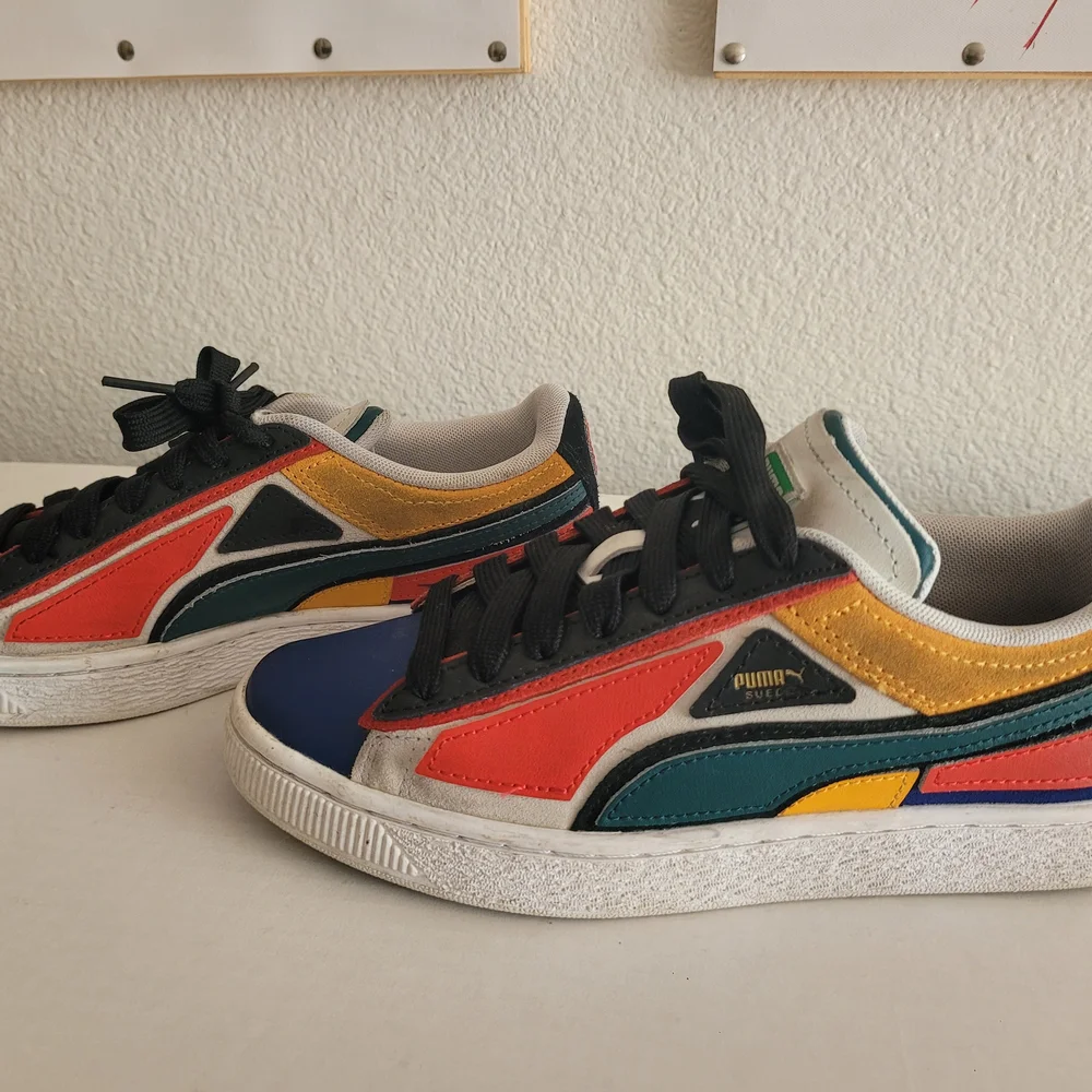 Puma Suede Layers Lace Up  Youth Boys Multi Sneakers‎ Casual Shoes 4.5